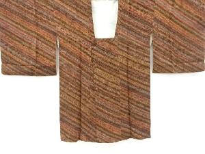 リサイクル　ふくれ織斜め縞模様道行コート